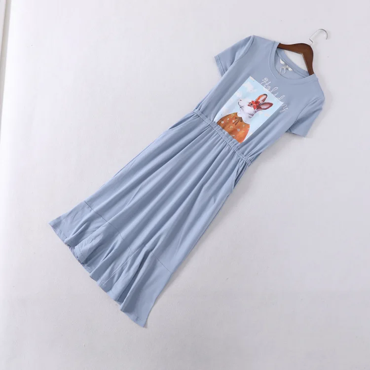 

A Generation of Summer Wear Korean-style Printed Waist Hugging Dress Slimming Fishtail Skirt Children Entity
