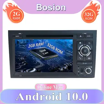 

7" 2 Din Android 10.0 Car Radio DVD Player For Audi A4 Android 10.0 GPS Navigation Bluetooth Steering Wheel Control AMP DAB RDS