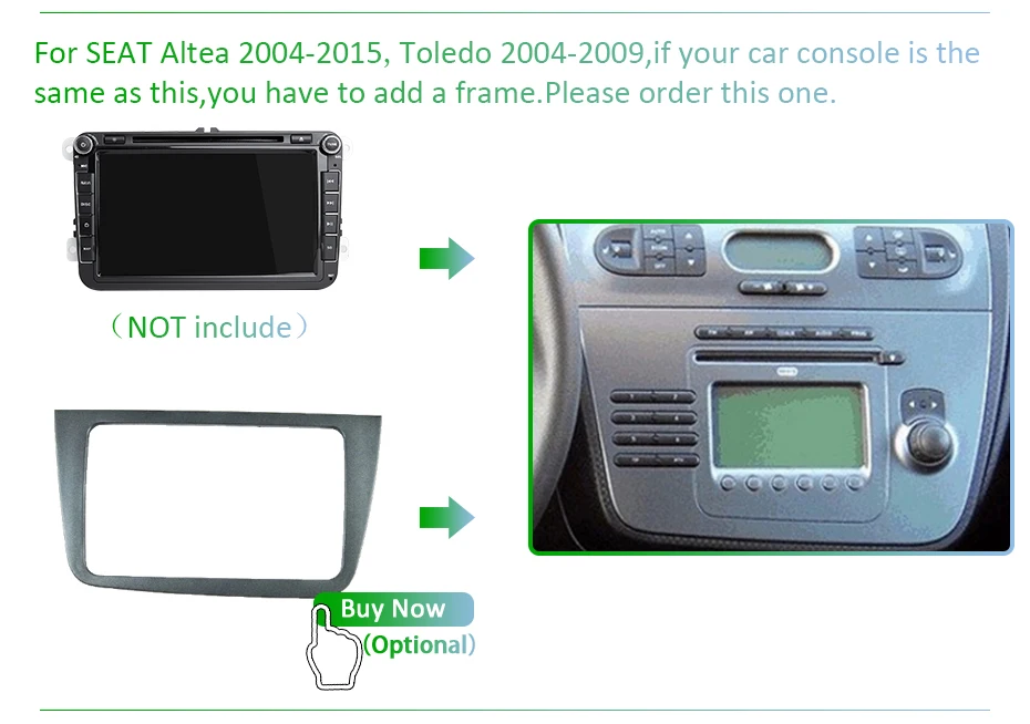 Aycetry! 2 DIN DVD Радио для сиденья Altea 2004-2005 Toledo 2004-2009 Стерео gps навигационная Панель рамка
