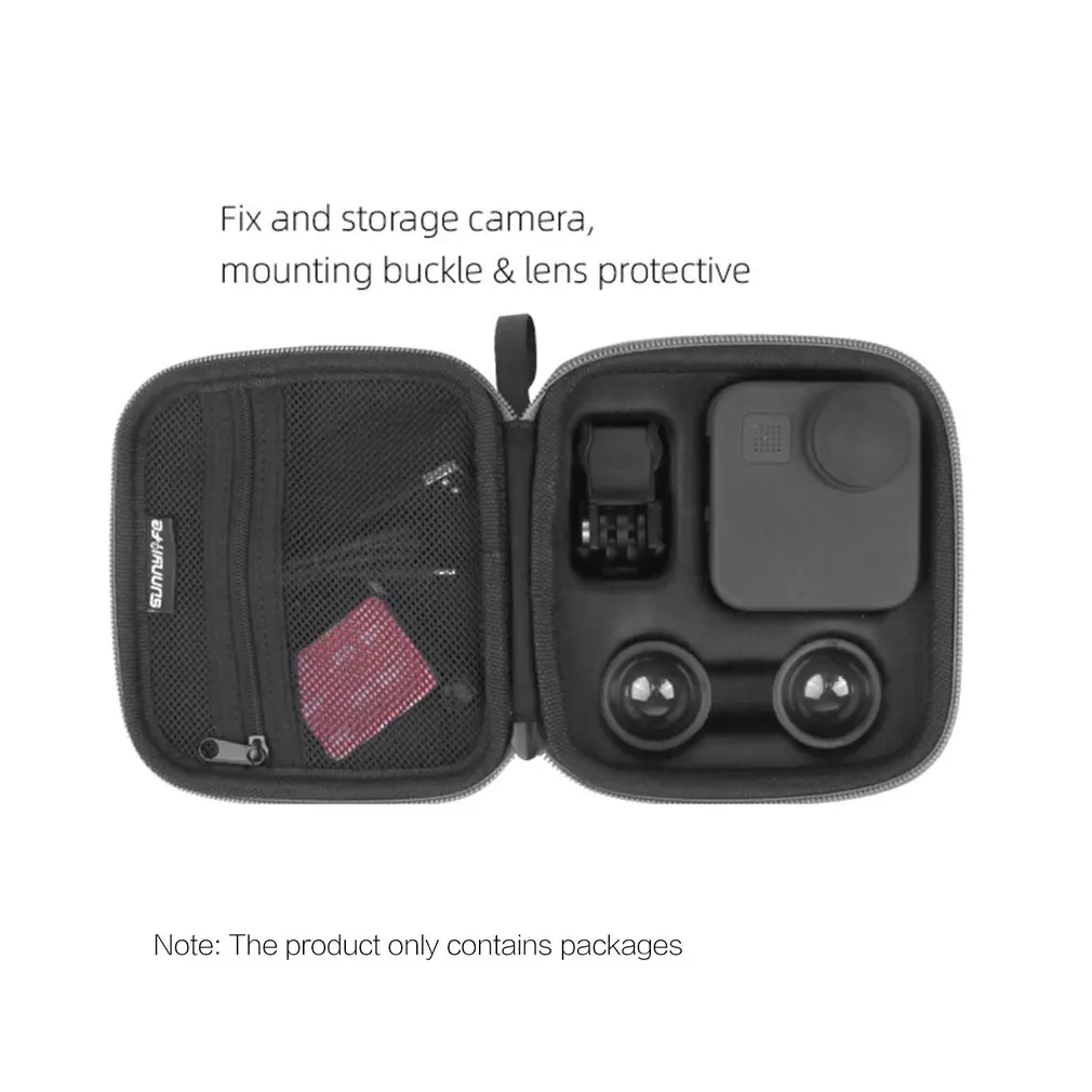Sunnylife жесткий чехол для переноски для GoPro Max крышка объектива пленка для экрана водонепроницаемая сумка с ремешком против потери для Gopro Max аксессуары