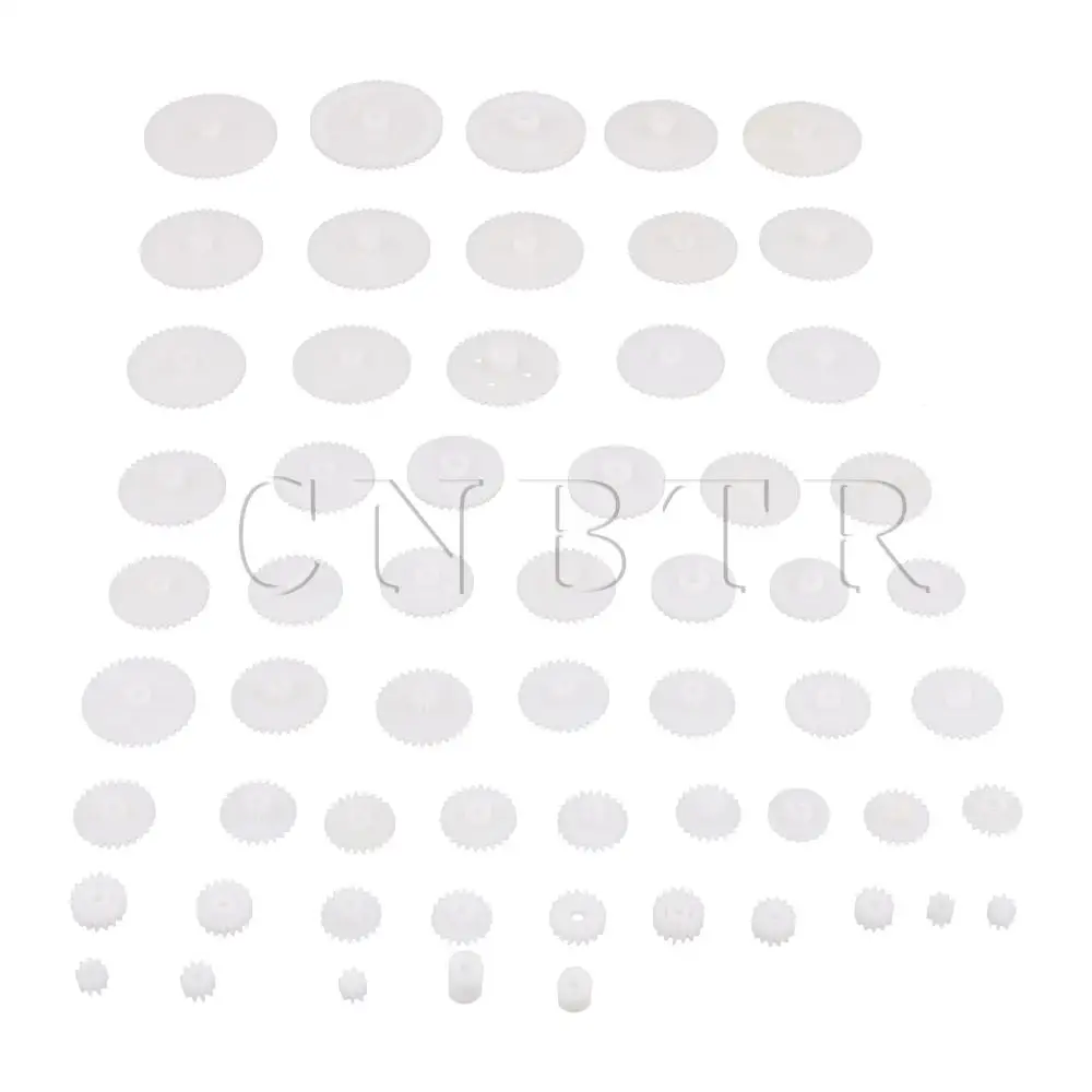 CNBTR 58 шт. пластик 0,5 Модуль конические зубчатые рейки шкивы посылка DIY руководство