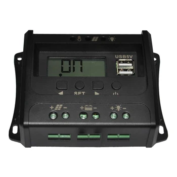 

Solar Controller 12V/24V Auto,20A PWM Solar Charge Controller with USB and LCD Display,Lithium Lead Acid General Purpose