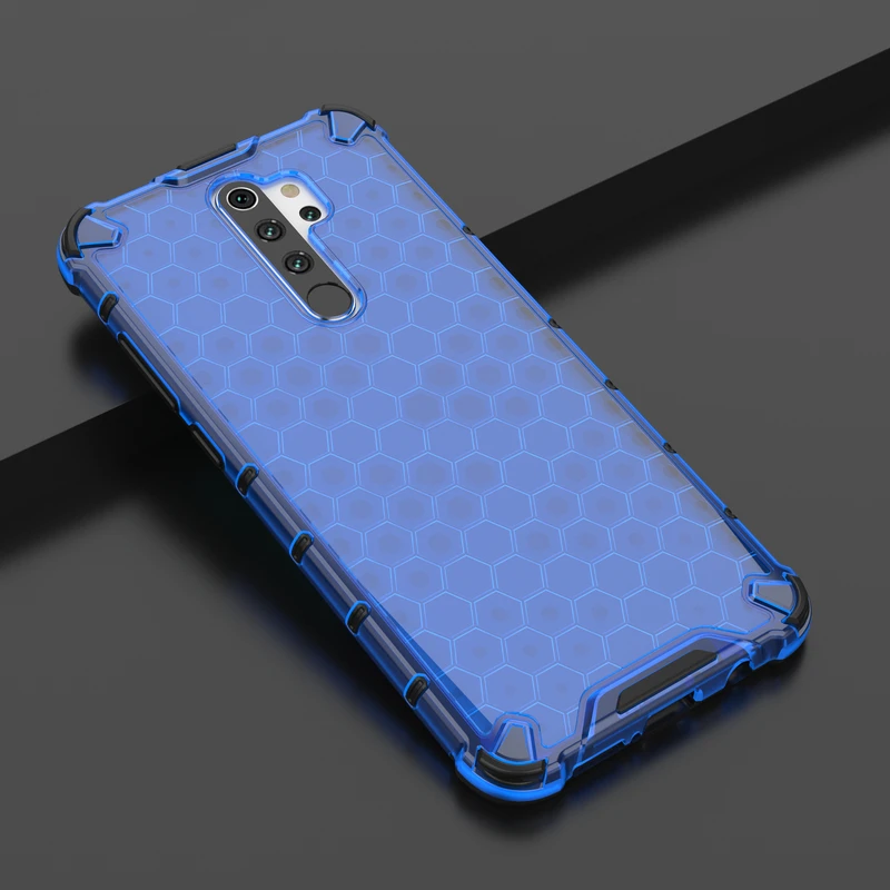 Shockproof Armor Case For Xiaomi REDMI Note 8Pro Luxury Soft Silicone Honeycomb Clear TPU Cases For Redmi Note8 Note7 Pro Cover