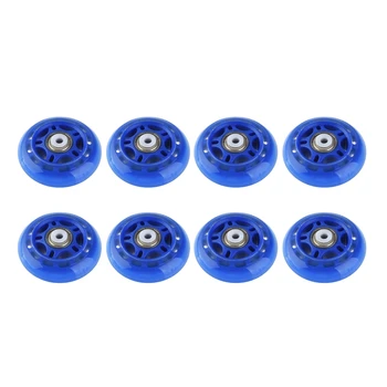 

8Pcs 70MM Flashing Roller Skates Wheel Inline LED Sliding Skating Wheel net Core Bearing PU Wheel