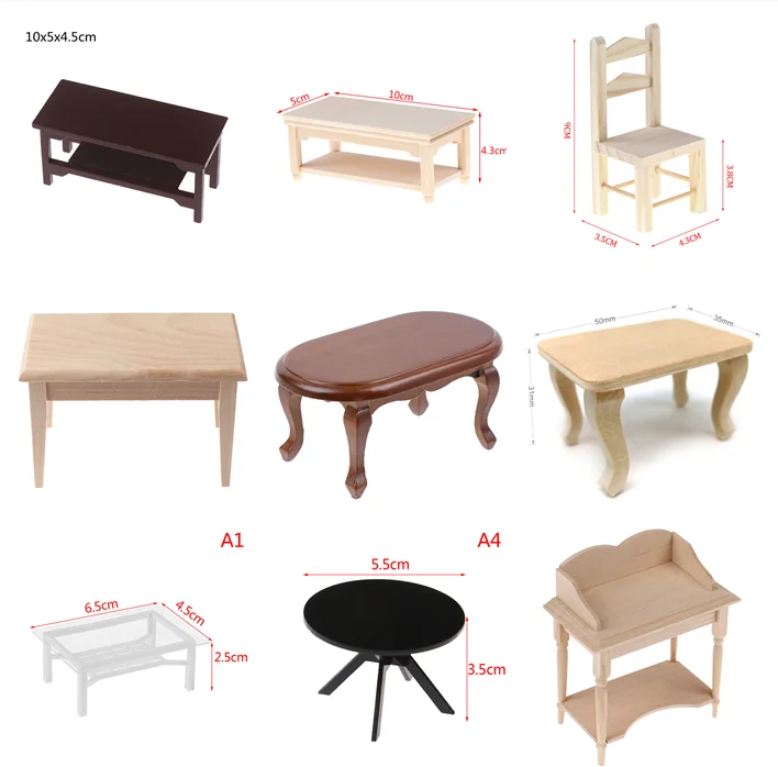 

New 1/12 Mini Dollhouse Furniture Miniature Simulation Teatable Coffee Table Living Room Toy Doll House Accessories Kids Toy