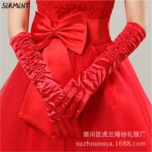 Белые или цвета слоновой кости Короткие Свадебные перчатки без пальцев Свадебные перчатки для женщин невесты Красные кружевные перчатки Luva De Noiva Свадебные аксессуары