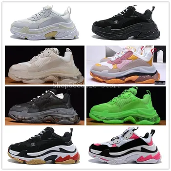

2020 Fashion Designer Paris 17FW Triple S Sneakers for Men Women Increased Sports Trainers Casual Dad Shoes EUR36-45