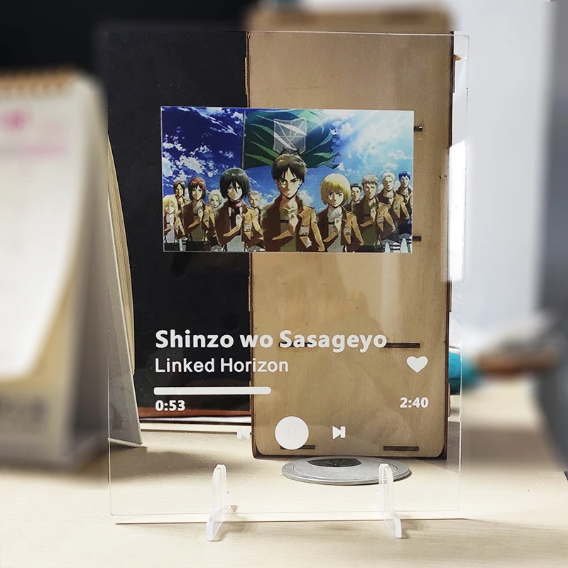 Tablero de cristal acrílico Spotify personalizado, nueva tendencia, álbum de fotos Personal, placa, reproductor de música, 2021