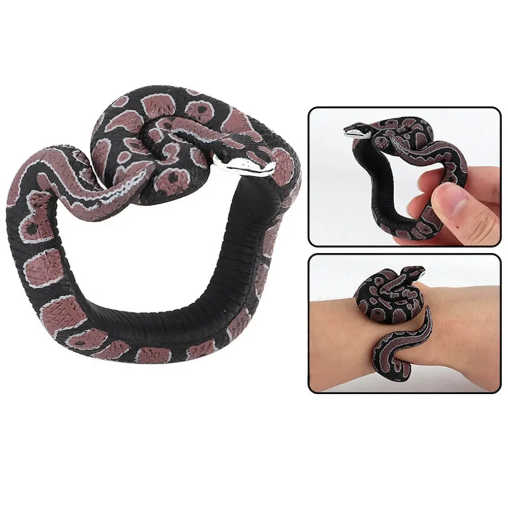 Novelty toy simulation snake resin fake snake bracelet scary rattlesnake cobra horror funny birthday party toy joke prank gift