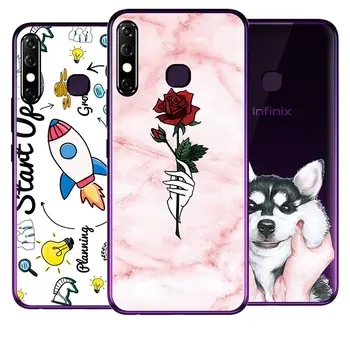 

Lanyard Shockproof Dirt-resistant Phone Case For Tecno Camon 12/Spark 4 Silicone Soft Case Anti-knock Fashionable Phone Holder