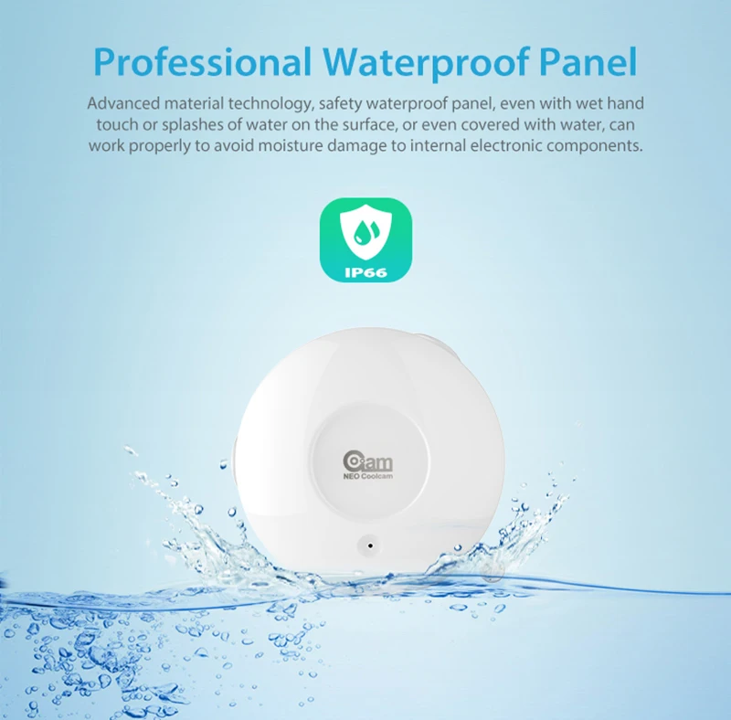 NEO Coolcam Z Wave Flood Detection Sensor Smart Home Automation ZWave