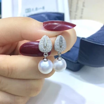 

925 Sterling Silver Earrings Findings Stud Earrings Settings Mountings Parts Mounts for Pearl Jade Corals Stones Beads