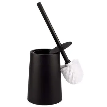 

Toilet Brush and Holder Set, Toilet Bowl Brush with Holder Black for Bathrooms, Modern Design Toilet Brush with Lid Longer Brush