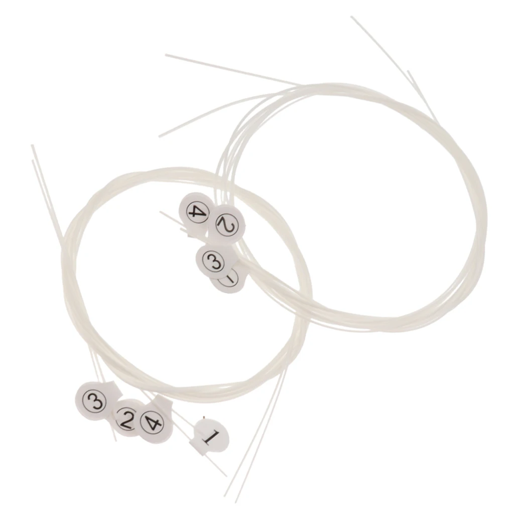 2 Sets White Nylon Ukulele Strings for Ukulele Replacement Accessories