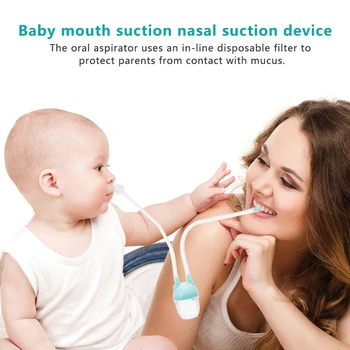 

Baby Nasal Aspirator Vacuum Mouth Suction Device Nose Cleaner Silicone Infant Nose Care Equipment Baby Nose Nasal Inhaler