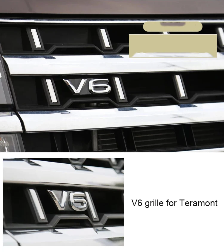 V6 буквы Багажник крыло решетка эмблема для PHIDEON TERAMONT ARTEON MAGOTAN PASSAT PHAETON TOUAREG TIGUANL стайлинга автомобилей стикер