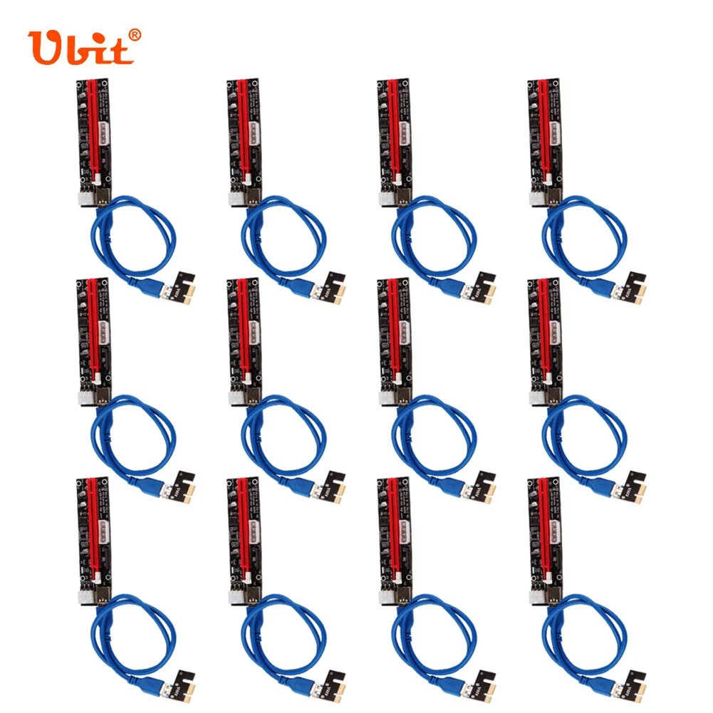 Кабель-переходник Ubit PCI-E со светодиодной подсветкой 1X до 16X | Электроника
