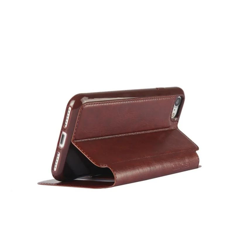 Роскошные кожаные Встроенная чехол для Apple iphone X 6 6s 7 8 Plus Smart PU Кожаные чехлы 5 5S SE