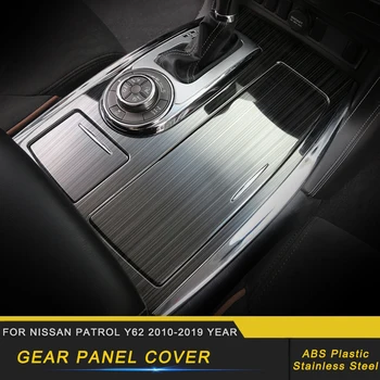 

Car Accessories Gear Shift Panel Frame Trim Sticker Cover Stailess Interior Decoration for Nissan Patrol Y62 2010-2019