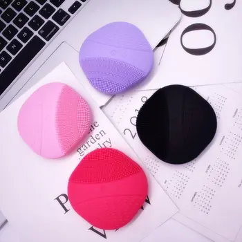 

Mini Silicone Cleansing Instrument Creative Ultrasonic Vibration Electric Pore Cleaner 15 File Adjustment Wash Brush