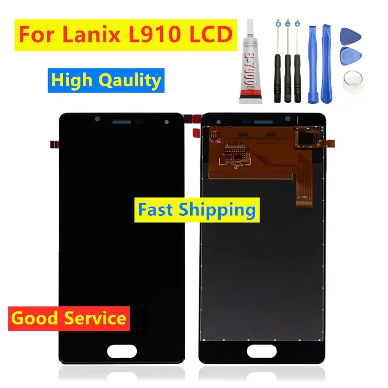 ЖК-экран 5 0 дюйма для Lanix L910 ЖК-дисплей экран сенсорный дигитайзер в сборе замена |