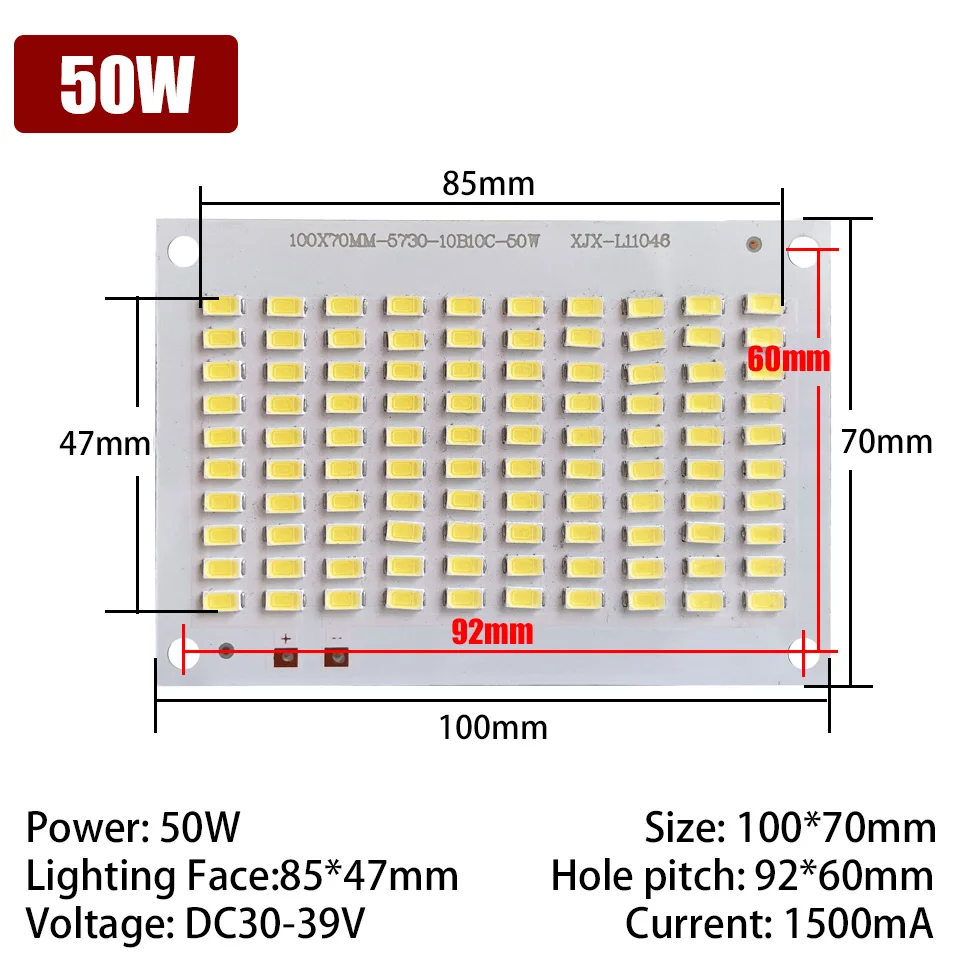Светодиодный прожектор SMD5730 10 Вт 20 30 50 светодиодный источник освещения теплый
