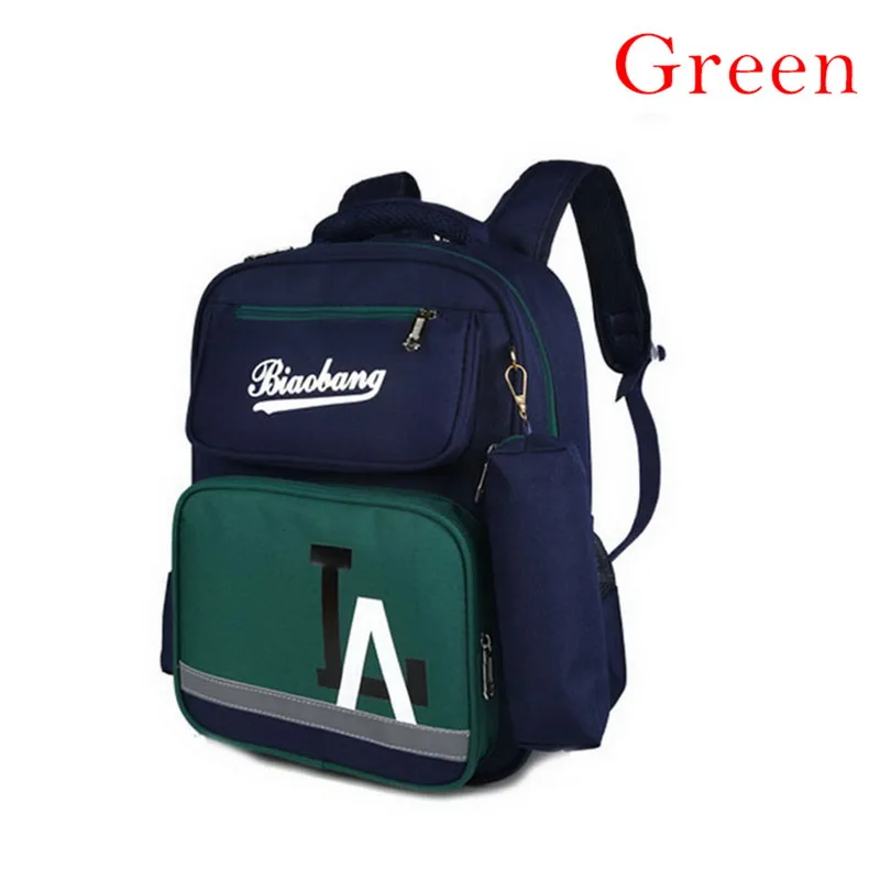 green LOOZYKIT милый рюкзак, Студенческая сумка Детские школьные сумки для мальчиков и девочек с несколькими карманами, высокое качество, ботинки-оксфорды, туфли - Цвет: green