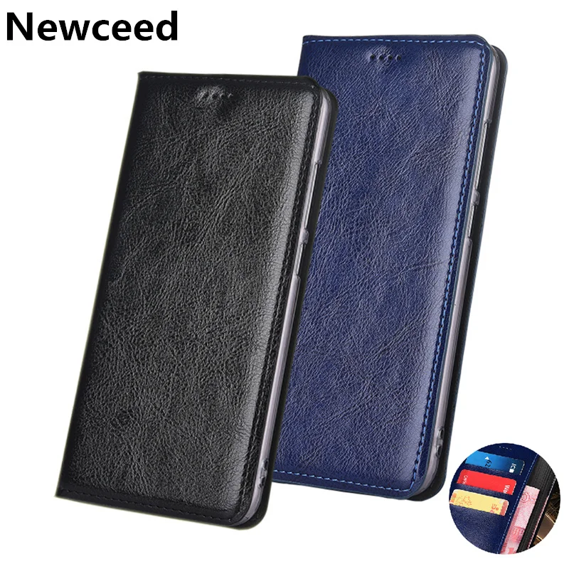 Genuine Leather Flip Standing Wallet Phone Bags For OPPO A9 2020/OPPO A5 A5S/OPPO AX5S Magnetic Book Case | Мобильные телефоны и