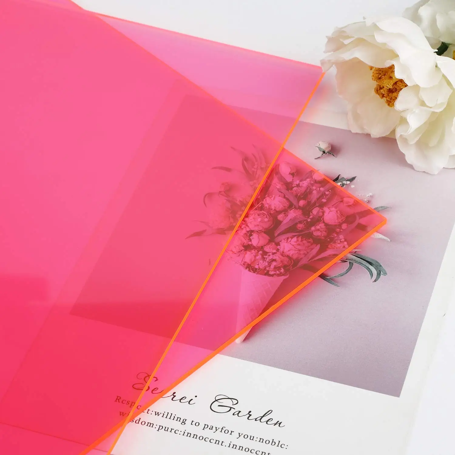 Vibrant Translucent Acrylic Board for Creative Projects & Decor