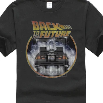 

Back To The Future T Shirt Mens Back To Back 100% Black Cotton In Sizes Sm 4Xl 013269