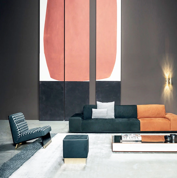 Light Luxury Single Sofa Chair Design Creative Geometric Minimalist Lounge Chairs Hotel Villa Sample Room Relaxing Lounger