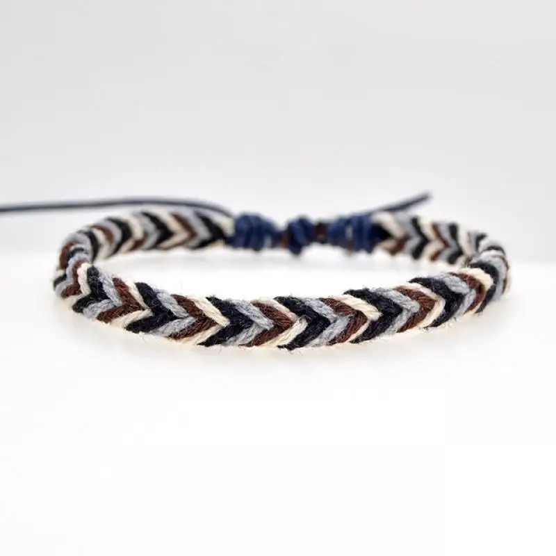 24 Style Handmade Brown Woven Rope Bracelet Women Men Adjustable String Charm homme Jewely | Украшения и аксессуары