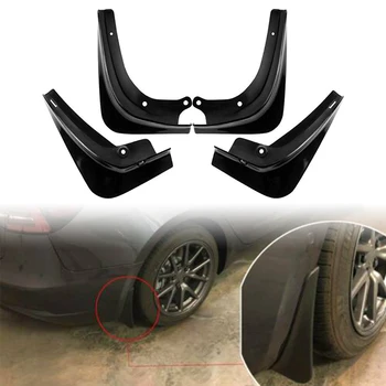 

Car Accessories 4Pcs/Set Front Rear Mudguard Mud Flaps For Tesla Model 3 2017 2018 2019 Matt Black Fender MudFlaps Splash Guard