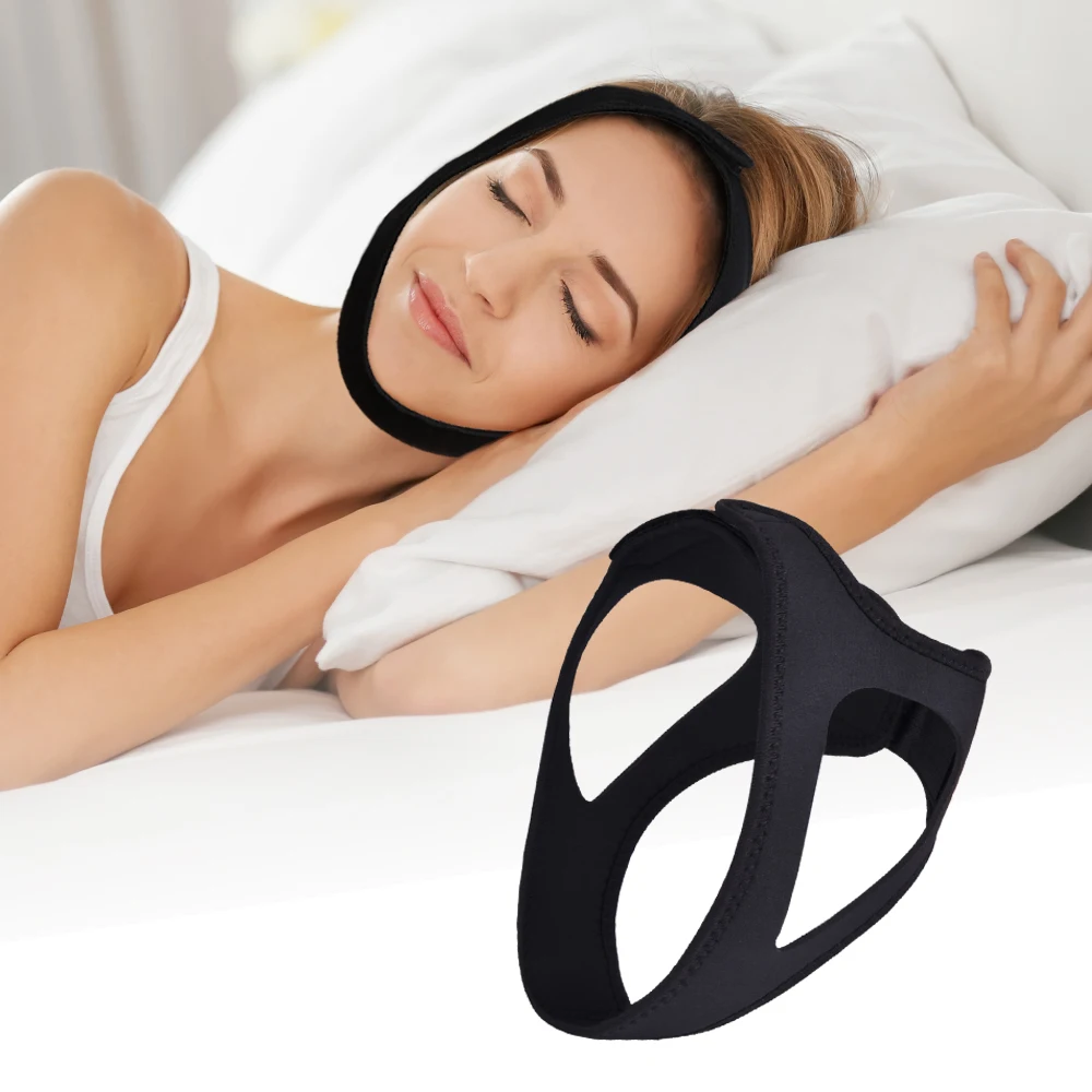 Открытая маска от храпа подбородка ремень стоп храп челюсти решение анти апноэ поддержка для сна пояс инструменты для ухода за сном для мужчин и женщин