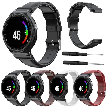 

Genuine Leather Watchband Strap for Garmin Forerunner 220 230 235 620 630 736 Smart Watch Band Replacement Wrist band Bracelet