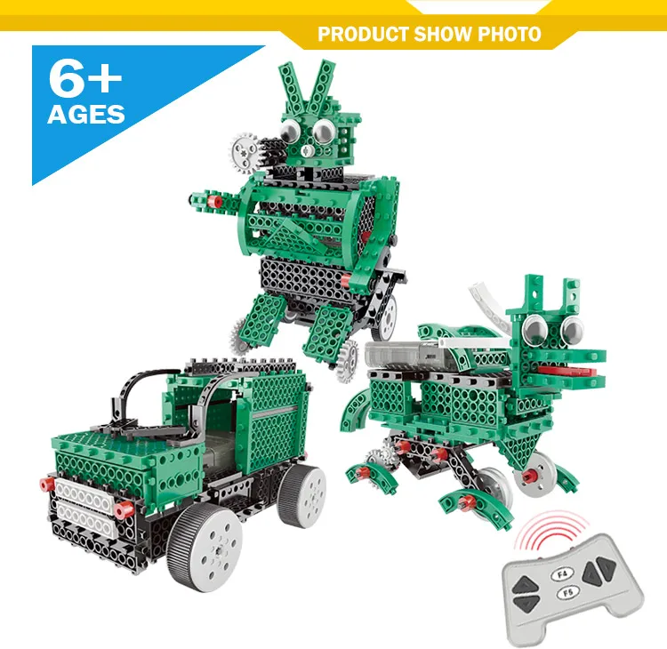 3 in 1 4Channel educational toys RC plastic bricks set for kids