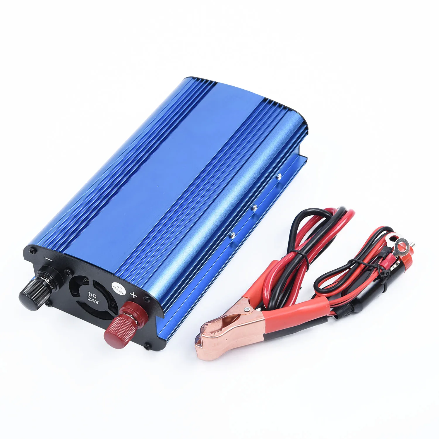 Blue Aluminum Alloy 12V 24V To DC 220V AC inverter 4000W Modified Sine Wave with cooling 1
