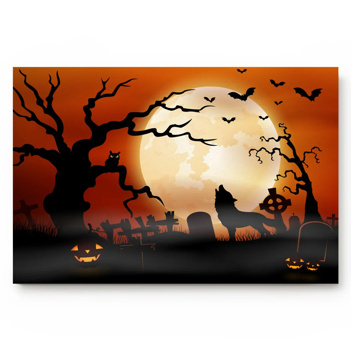 Halloween Moon And Wolf Door Mats Kitchen Floor Bath Entrance Rug Mat Absorbent Indoor Bathroom | Дом и сад
