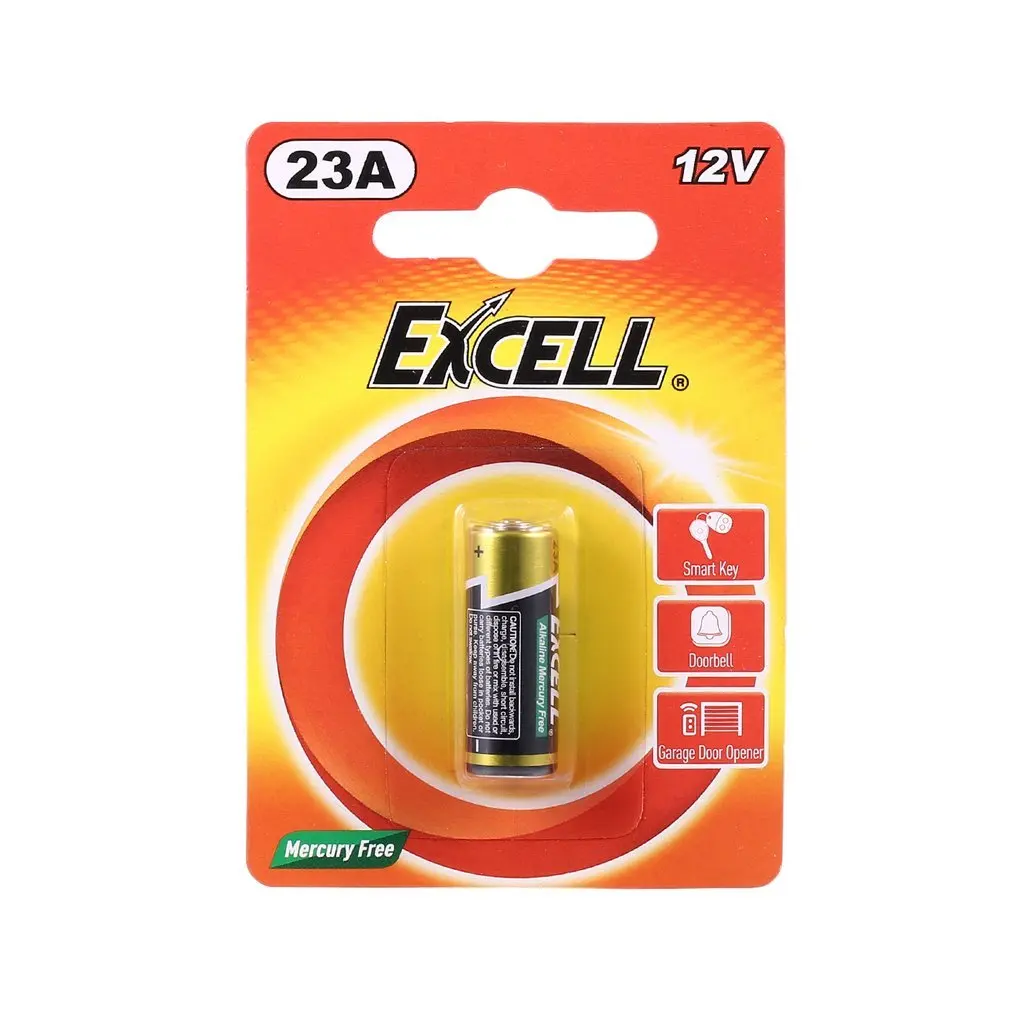 

5pcs/set EXCELL 12V 23A Mercury Free Button Cell Replacement Battery for Smart Key Doorbell Garage Door Opener Flashlight