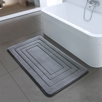 

Absorbent Non Slip Bath Mat Washable Memory Foam Rug Safety Home Carpet Pad for Bathroom Water Absorption Decor