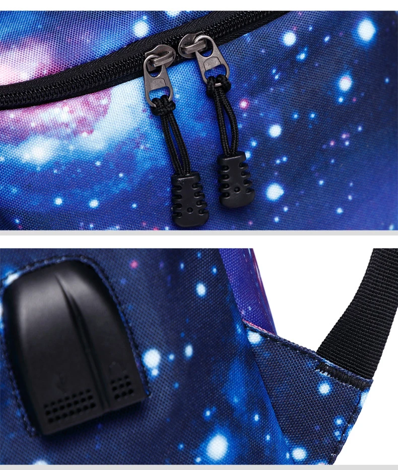 Модный Звездный рюкзак небо 15,6 дюймов usb зарядка защита от кражи бизнес рюкзак для ноутбука Многофункциональный рюкзак для путешествий Сумки