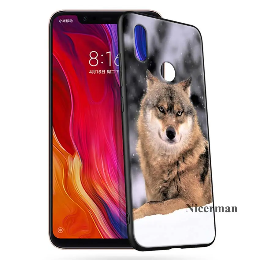 Силиконовый чехол с бантом чехол для Redmi 8A 7 7A 6 6A 5 4X K20 Plus Pro S2 Y3 GO Примечание фотоаппаратов моментальной печати 8 7 7S 6 5 4X4 5+ волк на снежную погоду