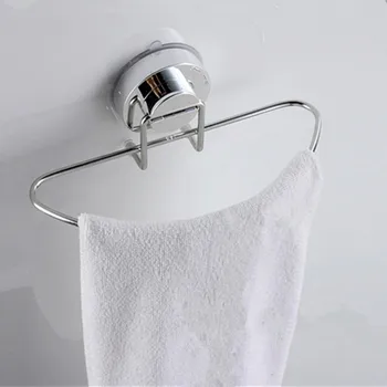 

Punch-free Storage Holder Suction Rack Wall-mounted Stainless Steel Towel Hanger Kitchen Organizer Bathroom Accessory