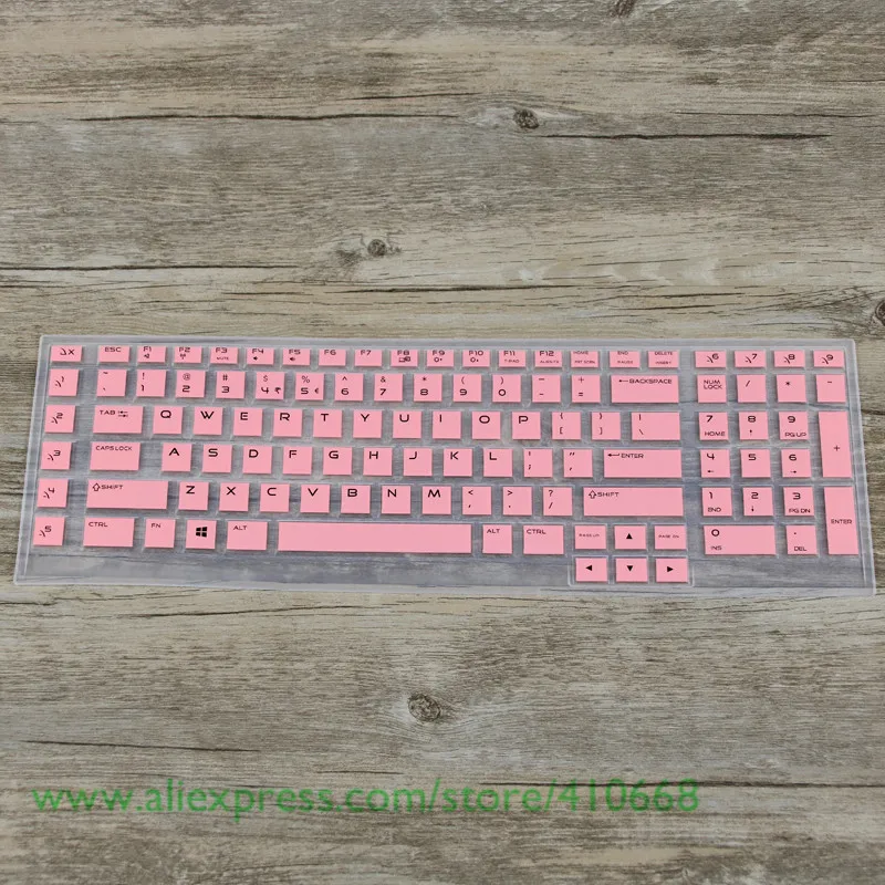 Силиконовый защитный чехол для клавиатуры Dell Alienware AREA-51M области-51 17 R3 M17 M15 17r5 15r4 r3 17,3 15,6 дюймовый ноутбук - Цвет: Pink