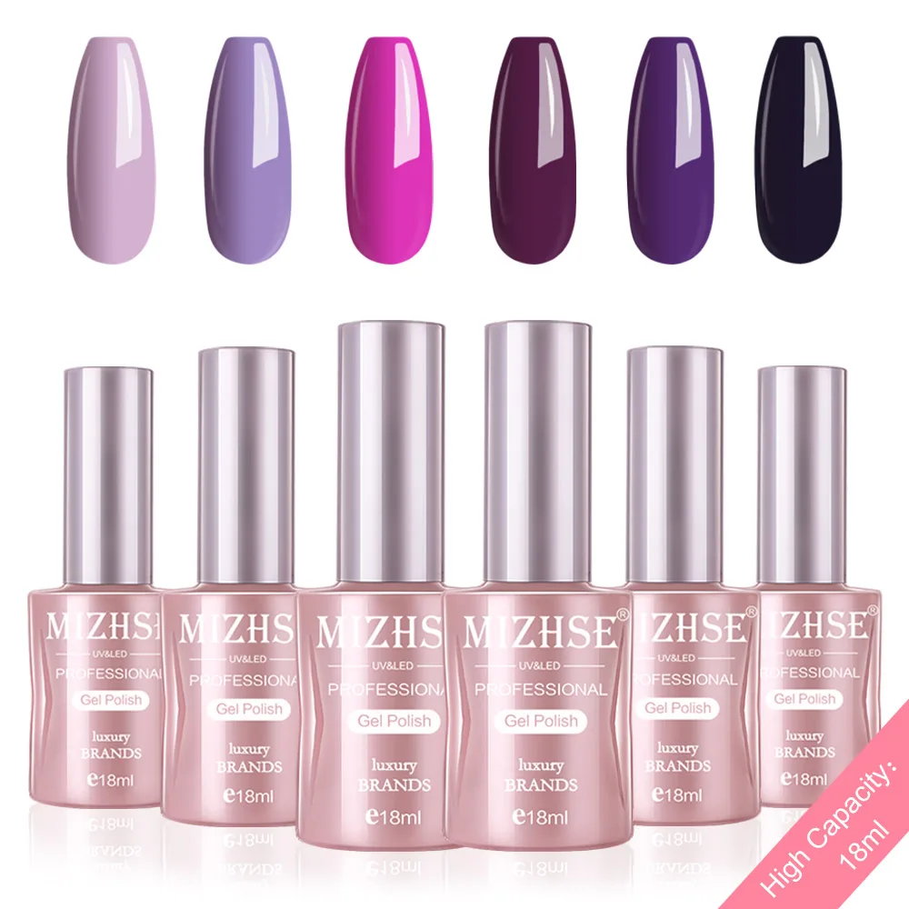 P26 MIZHSE набор гель-лака UV Vernis Полупостоянный Гель-лак лаковое гелевое покрытие для ногтей Отмачивание Чистый Цвет Гель-лак Подарочная коробка салонные наконечники - Цвет: P26