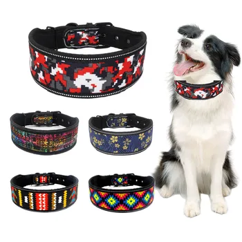 

Night Safe Anti-lost Reflective Collar For Dogs Pet Puppy Colorful Camouflage Collar Dog Waterproof Breathable Collar Size S-L