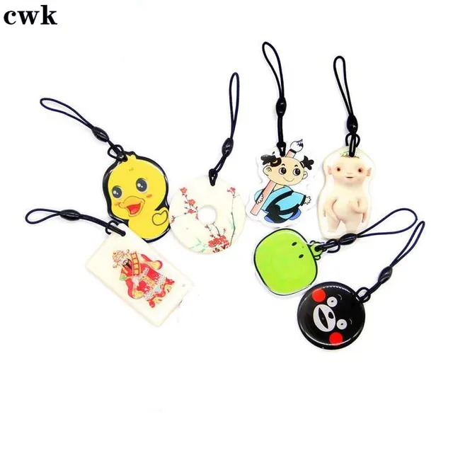Multiple Patterns 125KHz T5577 EM4305 ID Writable Rewritable Keyfobs RFID Card Tag Waterproof Key Ring Tags Access Control Card 3