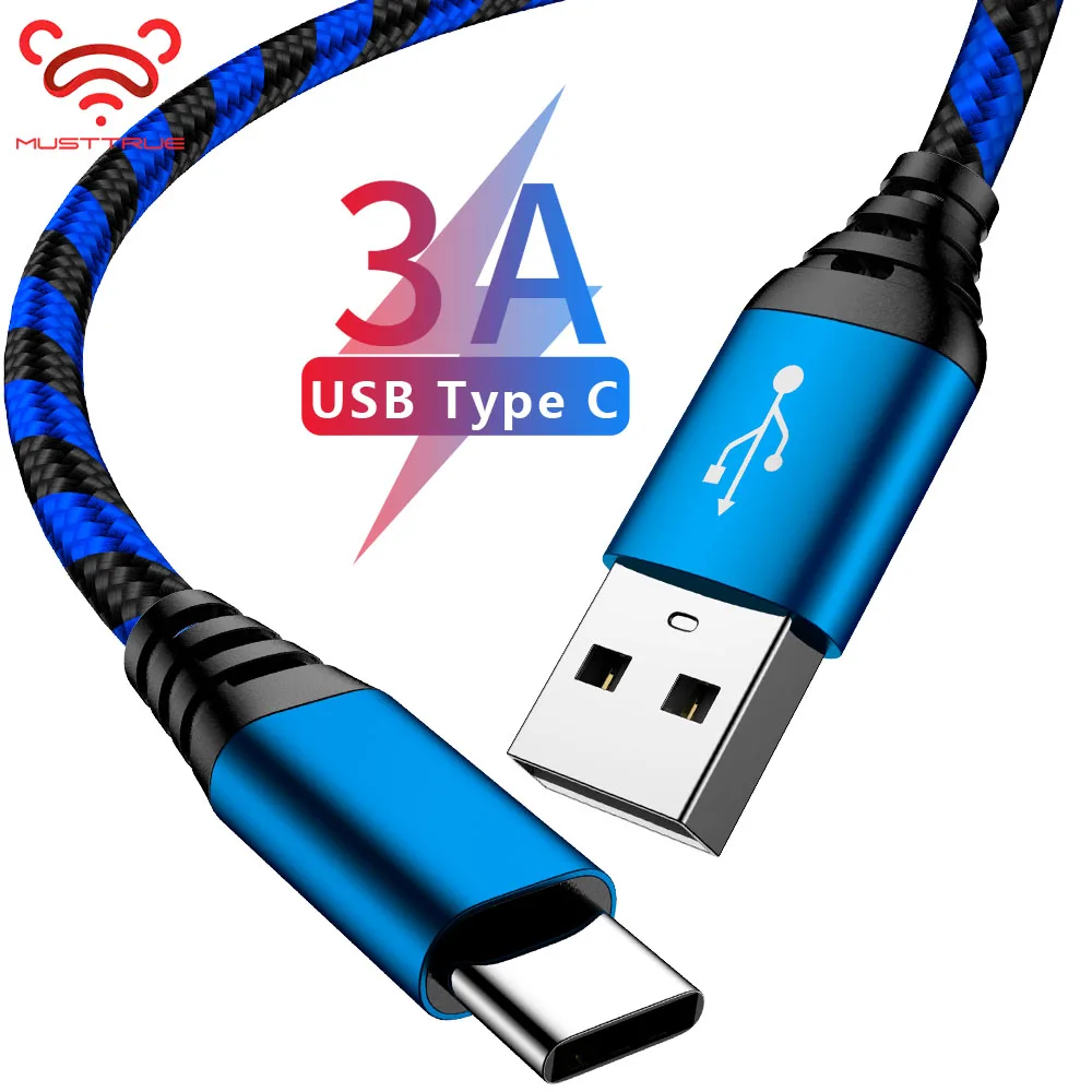 MUSTTRUE USB C type кабель для телефона samsung передачи данных xiaomi mi a2 oneplus 7 pro адаптер