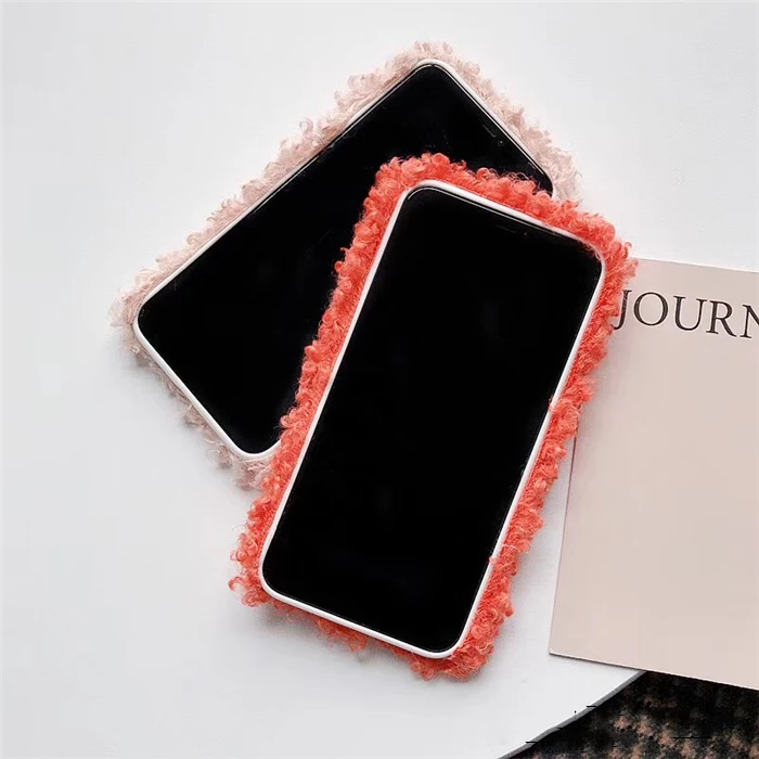 GlamPhone чехол сплошной цвет плюшевый чехол для телефона для iPhone11Pro/Max X XS Max XR Мягкий силиконовый чехол для iPhone11 7 8 6 6s Plus чехол