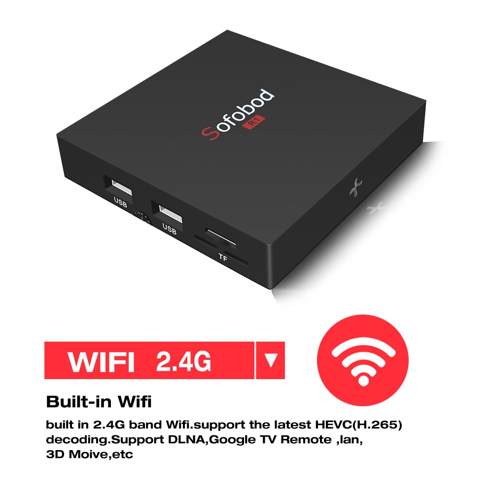 Procaja Sofobod Android 7,1 Smart tv Box Android tv BOX 1 ГБ 8 ГБ rom Amlogic S905W четырехъядерный телеприставка